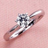 6本爪1粒石の婚約指輪/エンゲージリング