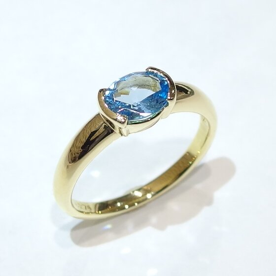 広島市東区M様ブルートパーズリングアフター