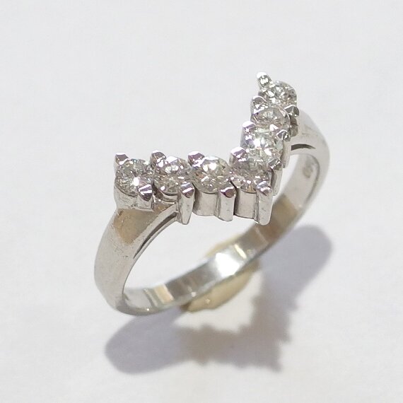 ダイヤ一文字リングジュエリーリフォーム前