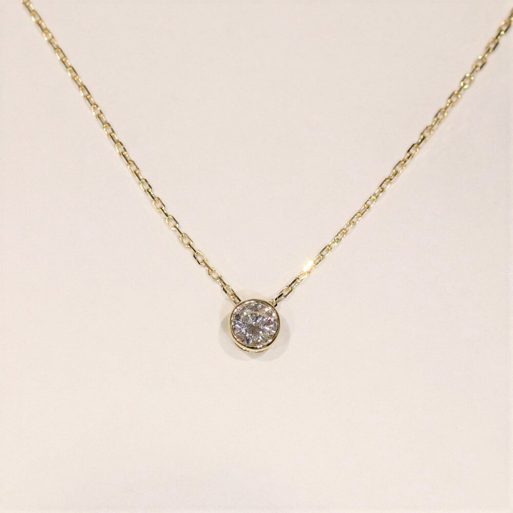 広島市中区 I様のK18ダイヤペンダントリフォーム後