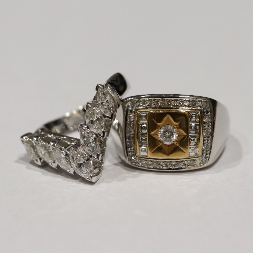 広島市中区K様 プラチナマーキスダイヤリングリフォーム前