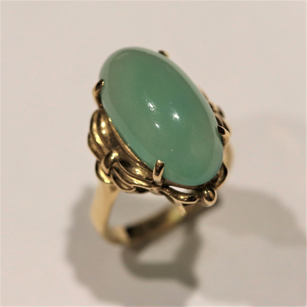 広島市安佐南区H様 K18ヒスイリングリフォーム前