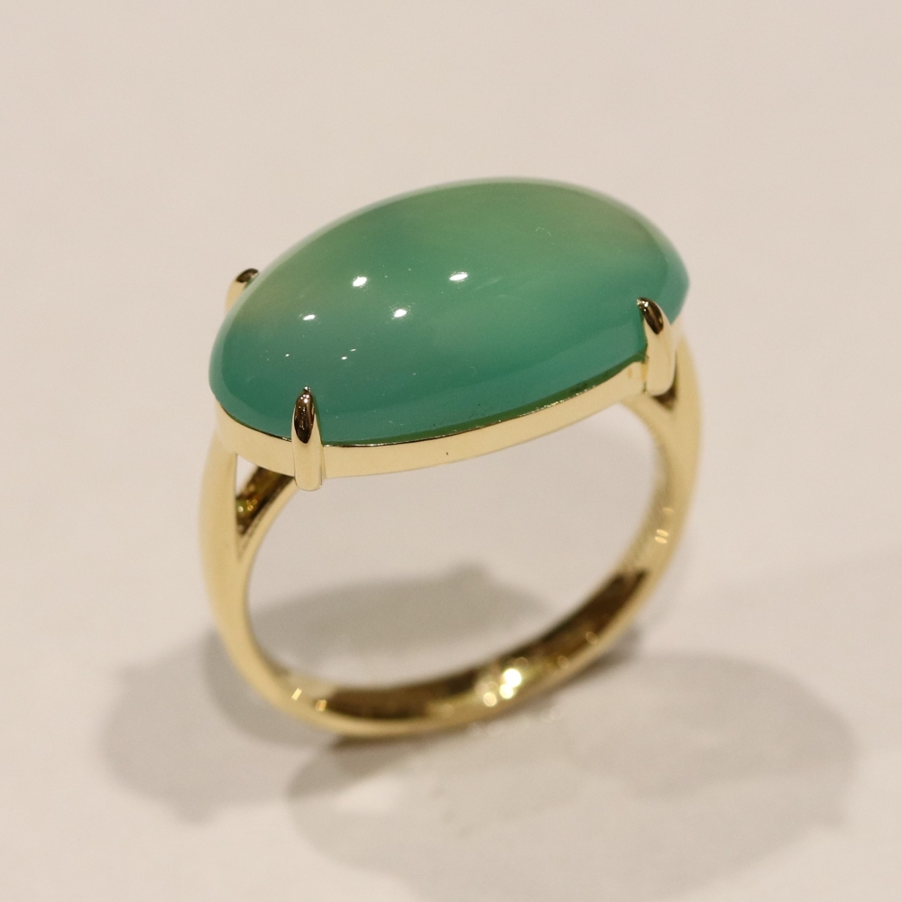 広島市安佐南区H様 K18ヒスイリングリフォーム後