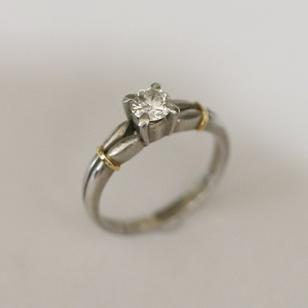 広島市安芸区I様 プラチナダイヤリングリフォーム前