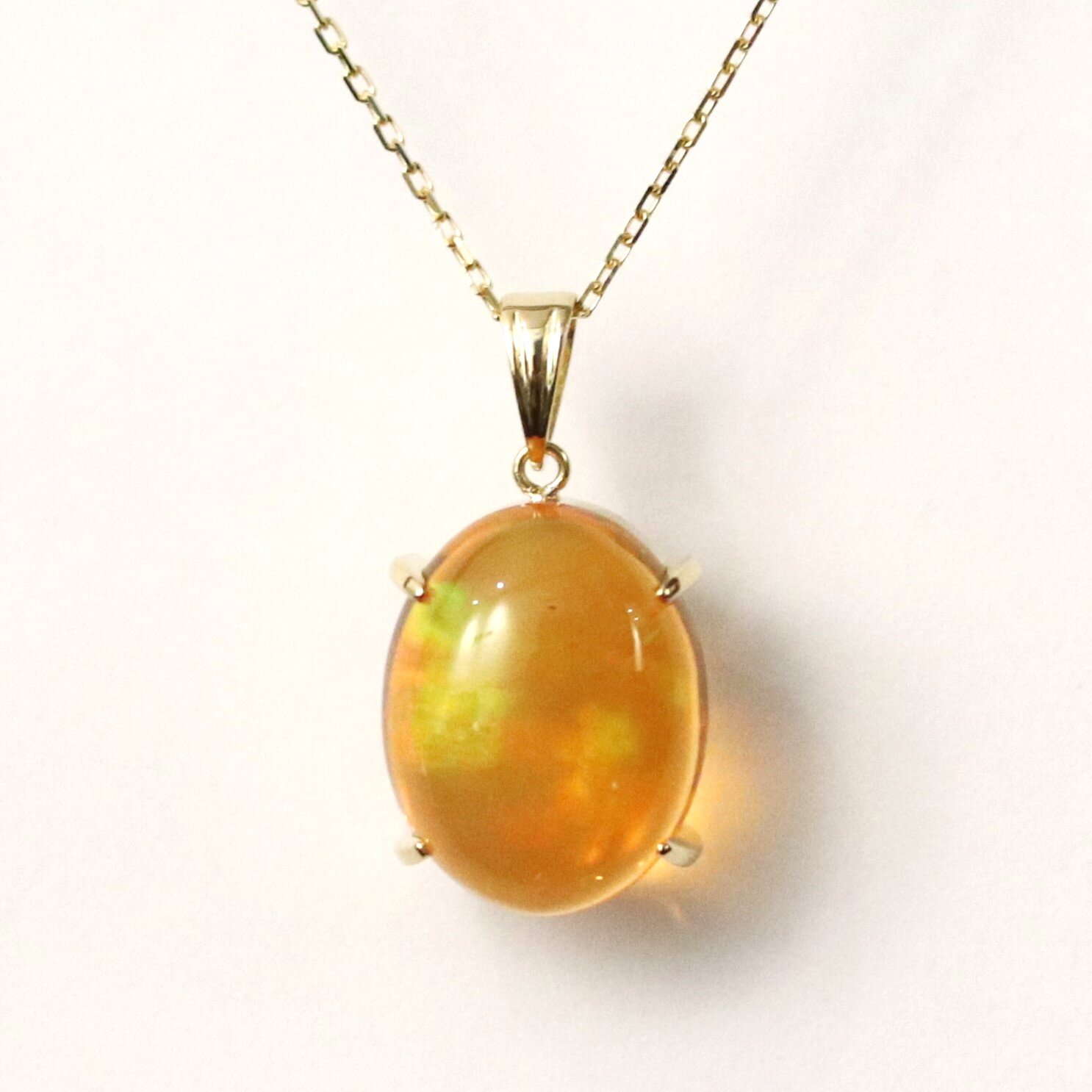 広島市中区M様 K18メキシコオパールペンダントリフォーム後