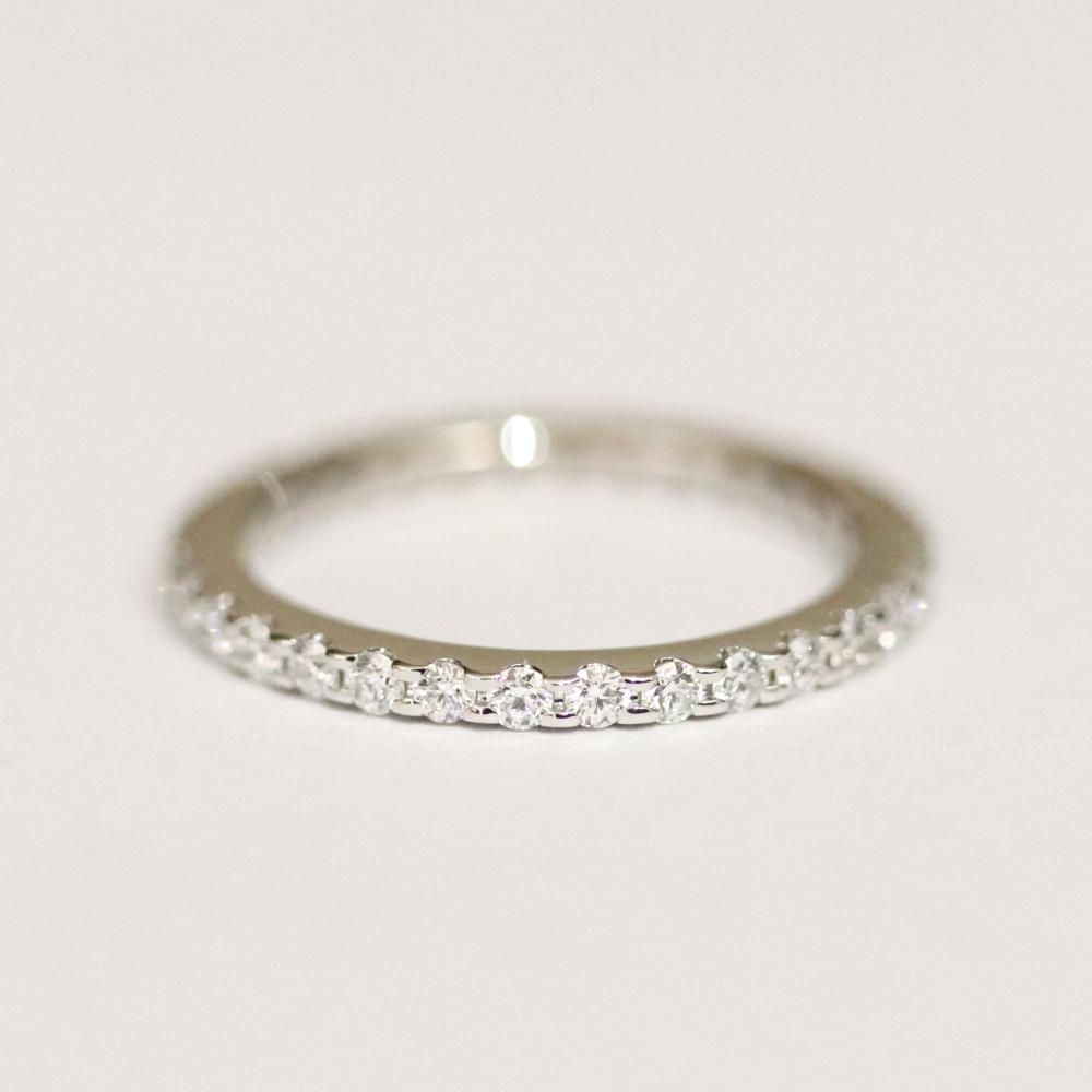 広島市西区M様 プラチナダイヤフルエタニティリングオーダーメイド