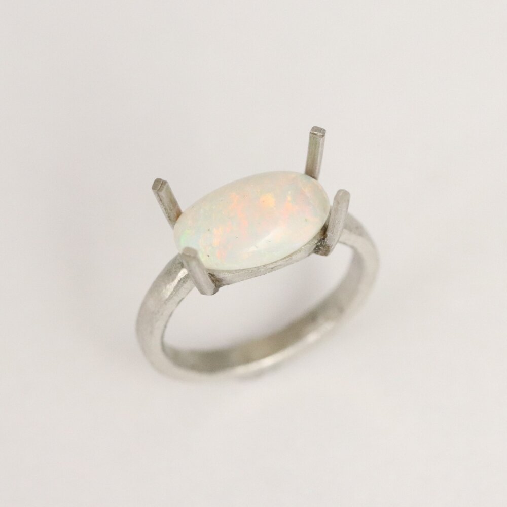 広島県三次市T様 プラチナオパールリングリフォーム仮作り