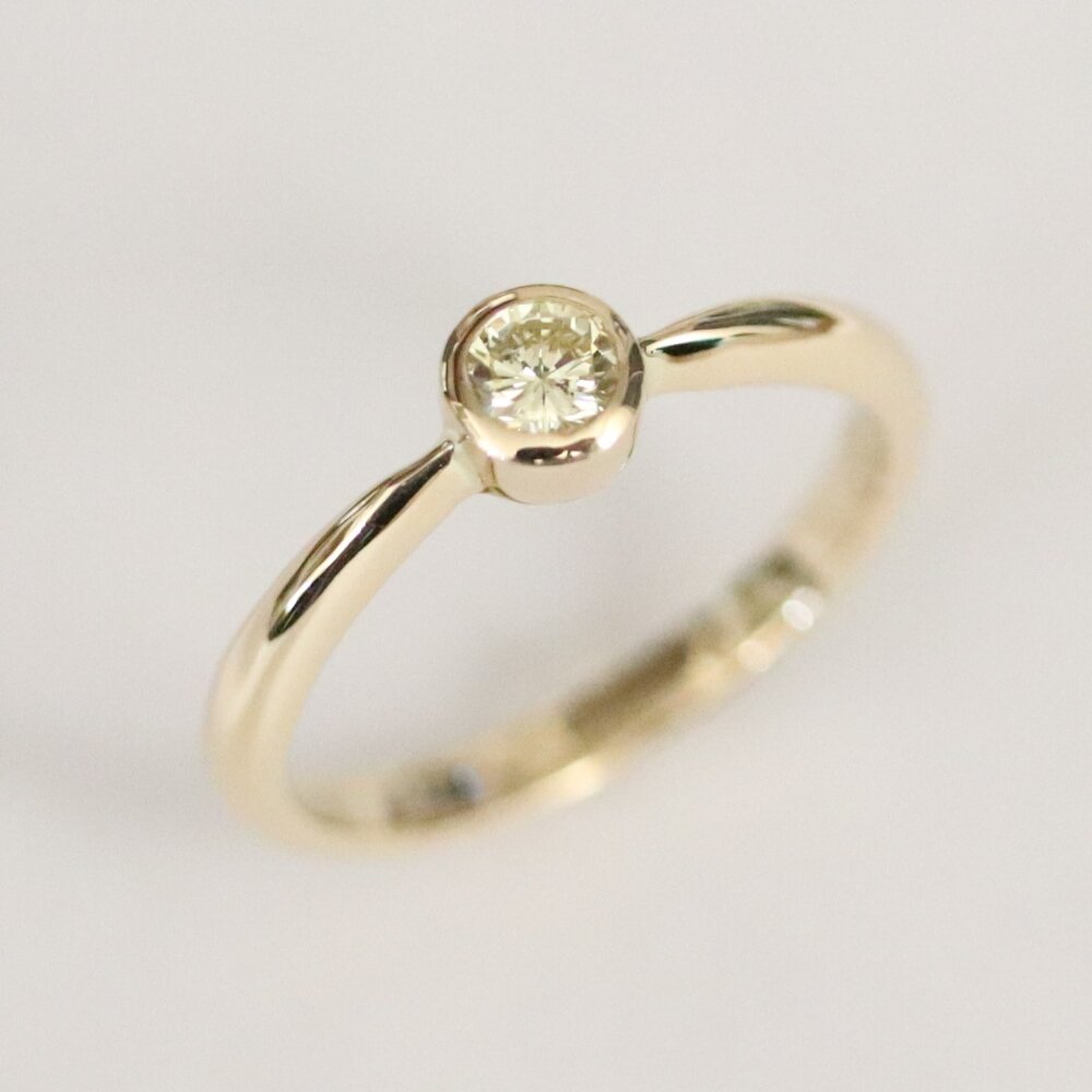 広島市西区H様 K18ダイヤリングリフォーム後