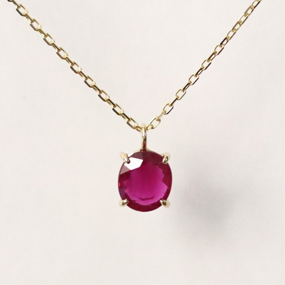 広島市安佐北区O様 K18ルビーペンダントリフォーム後