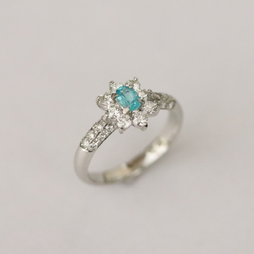 広島市安佐北区O様 プラチナパライバトルマリンペンダントリフォーム前