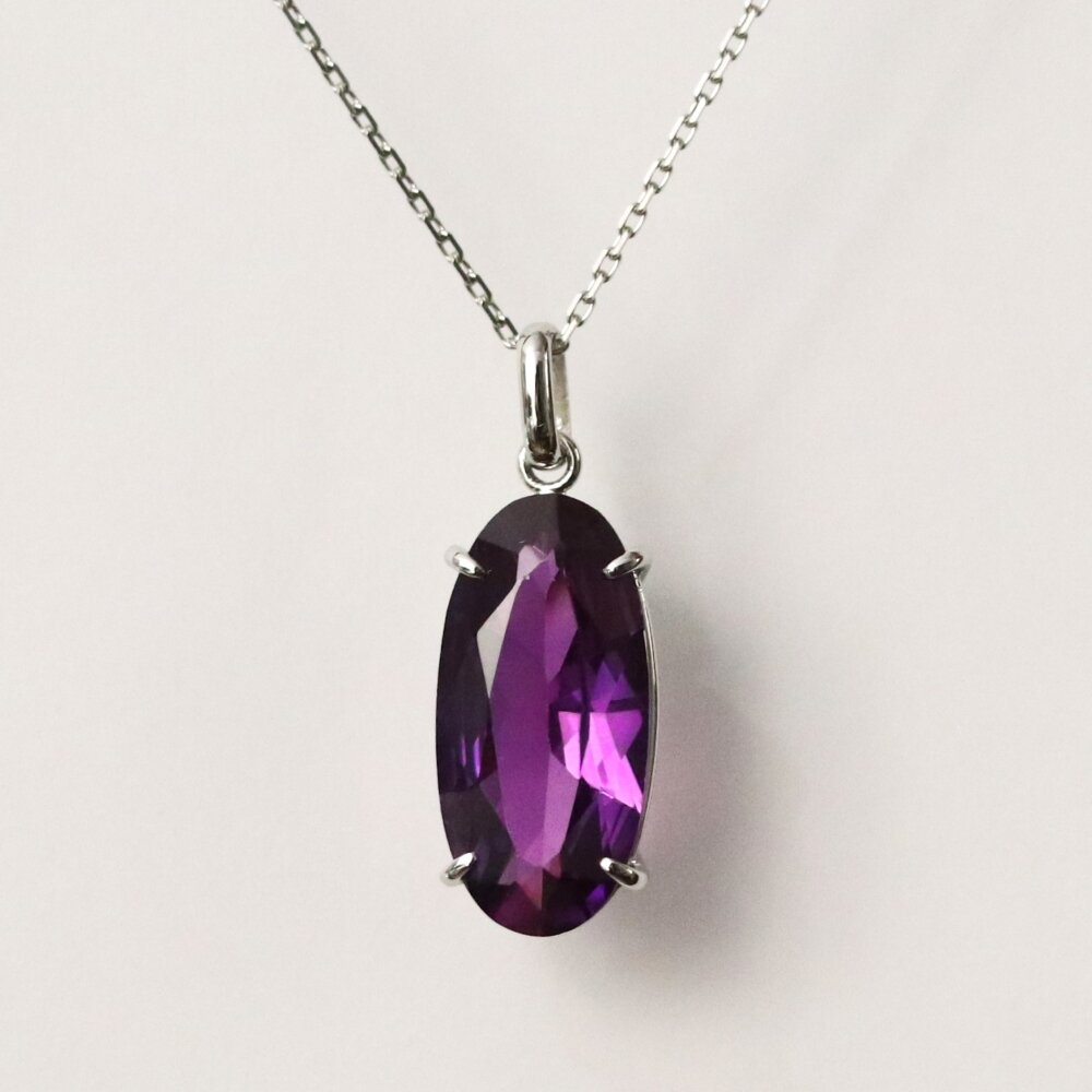 広島市西区M様 プラチナアメジストペンダントリフォーム後