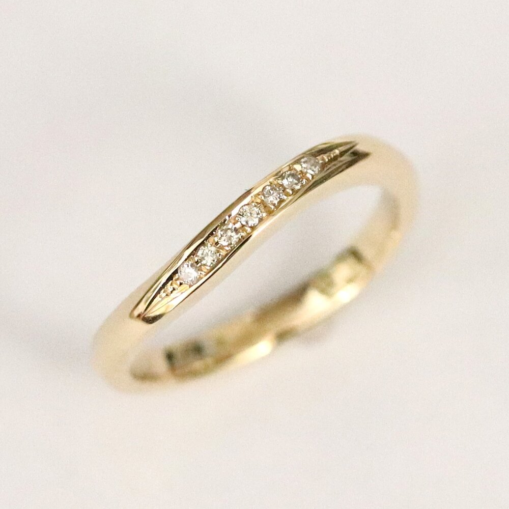 広島市中区N様 K18ダイヤリングリフォーム後