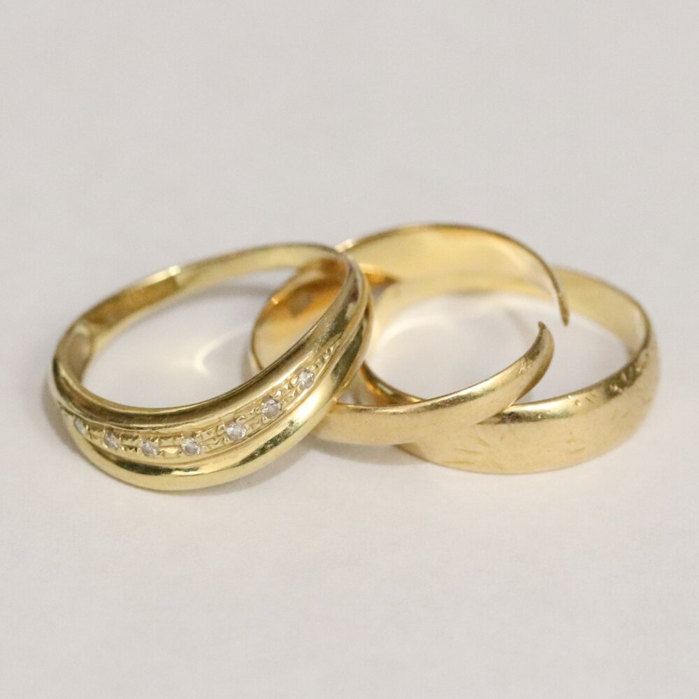 広島市中区N様 K18ダイヤリングリフォーム前