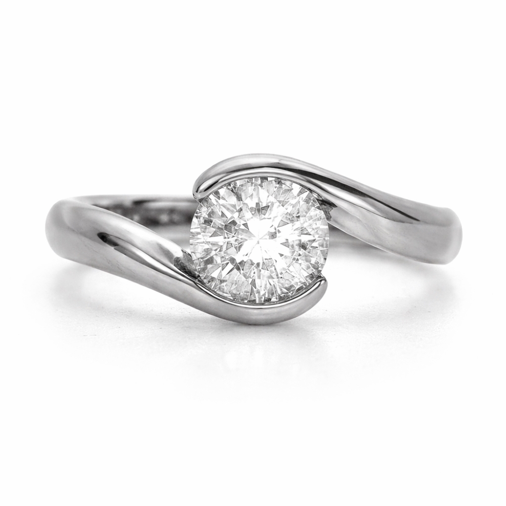 広島市西区K様　プラチナダイヤリングオーダーメイド正面