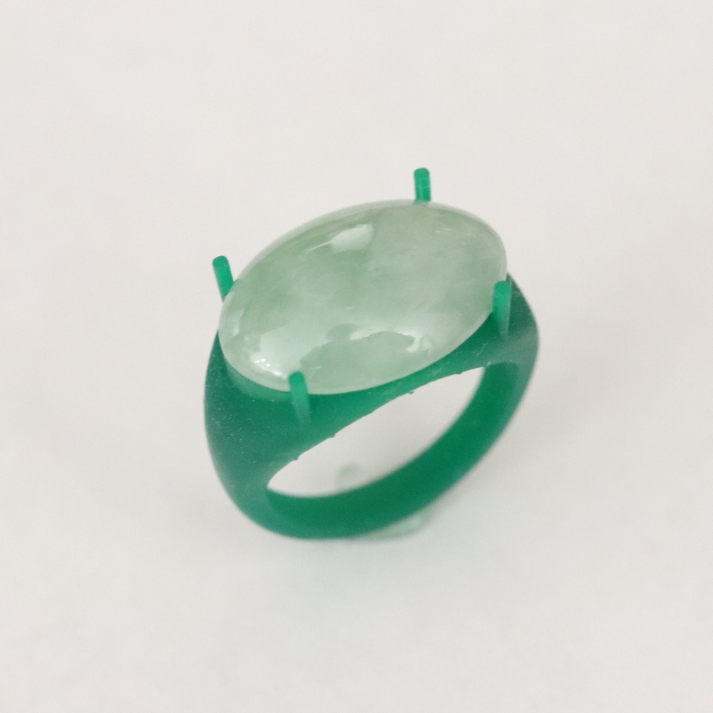 広島市中区S様プラチナヒスイリングリフォーム樹脂原型