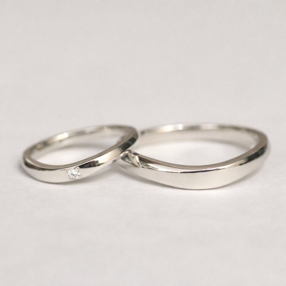 広島市安佐北区竹本様ご夫妻　プラチナ結婚指輪